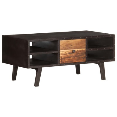 Table Basse en Bois et Noir