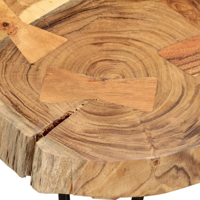 Table Basse Bois D'acacia Massif (55-60)X40 Cm