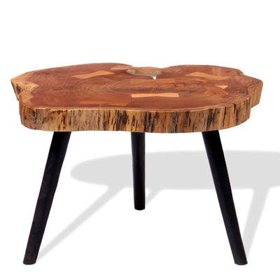 Table Basse Bois D'acacia Massif (55-60)X40 Cm