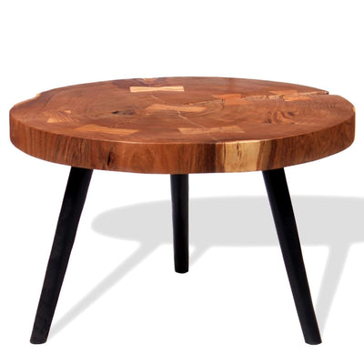 Table Basse Bois D'acacia Massif (55-60)X40 Cm