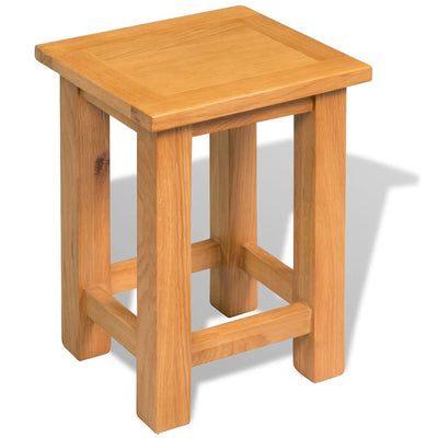 Table D'appoint 27 X 24 X 37 Cm Bois De Chêne Massif