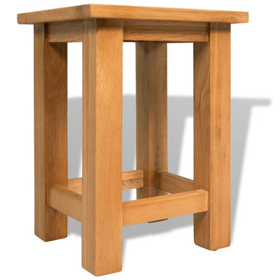 Table D'appoint 27 X 24 X 37 Cm Bois De Chêne Massif