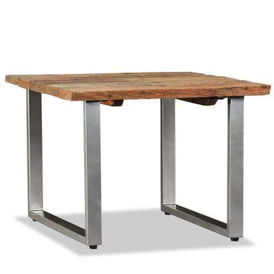 Table Basse Bois De Récupération Massif 55X55X40 Cm Sonoma Gris