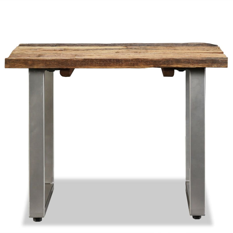 Table Basse Bois De Récupération Massif 55X55X40 Cm Sonoma Gris