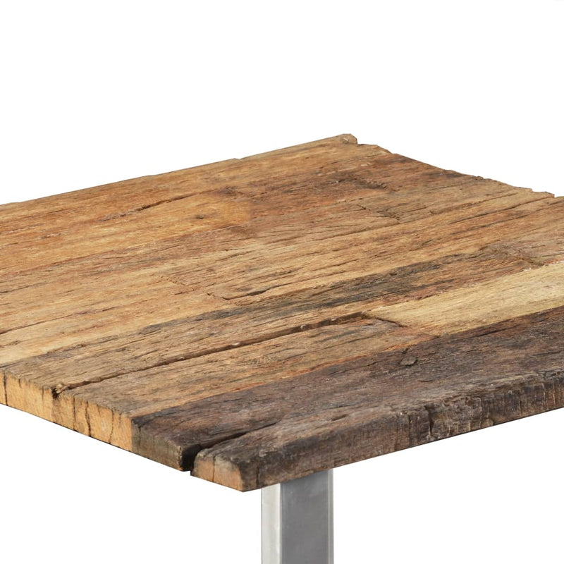 Table Basse Bois De Récupération Massif 55X55X40 Cm Sonoma Gris