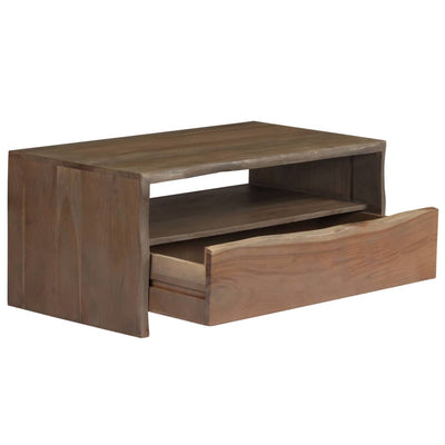 Table Basse Acacia Massif Bord Assorti 90X50X40 Cm