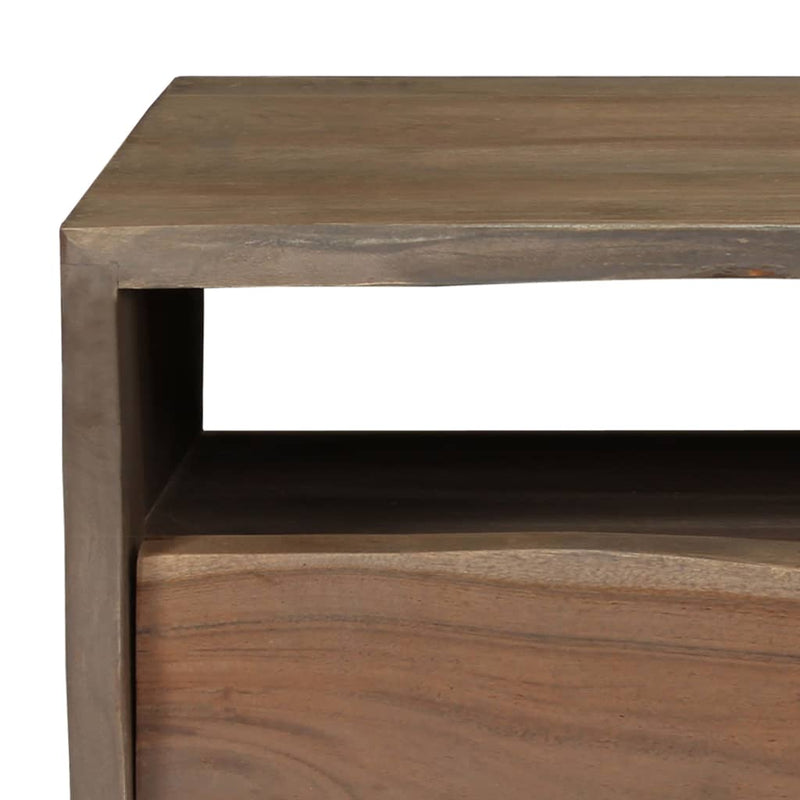 Table Basse Acacia Massif Bord Assorti 90X50X40 Cm