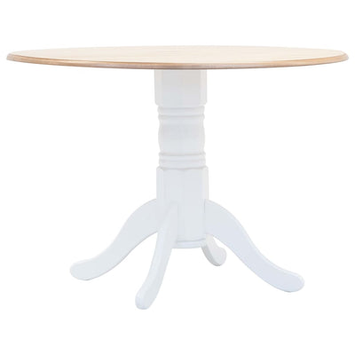 Table À Manger 106 Cm Bois D'hévéa Massif