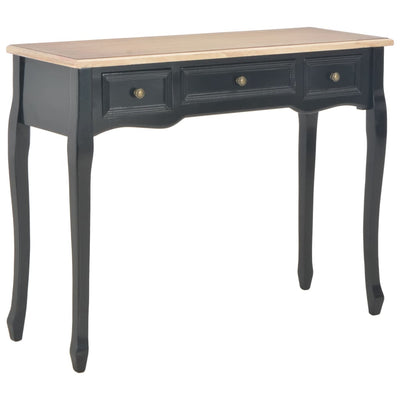 Table De Console Et Coiffeuse Avec 3 Tiroirs Noir