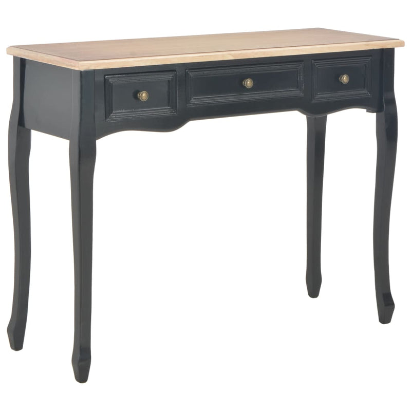 Table De Console Et Coiffeuse Avec 3 Tiroirs Noir