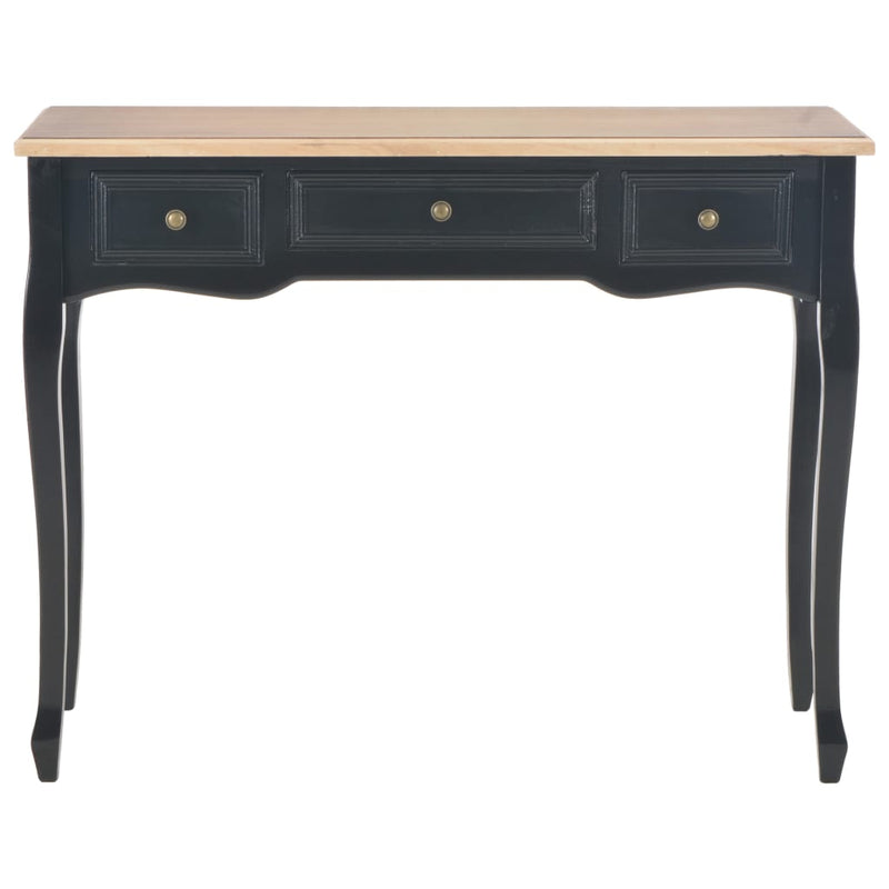 Table De Console Et Coiffeuse Avec 3 Tiroirs Noir