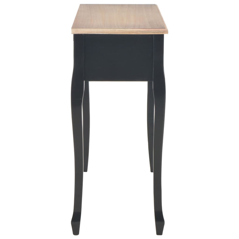 Table De Console Et Coiffeuse Avec 3 Tiroirs Noir