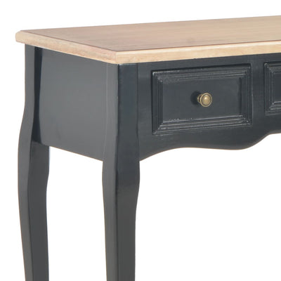 Table De Console Et Coiffeuse Avec 3 Tiroirs Noir