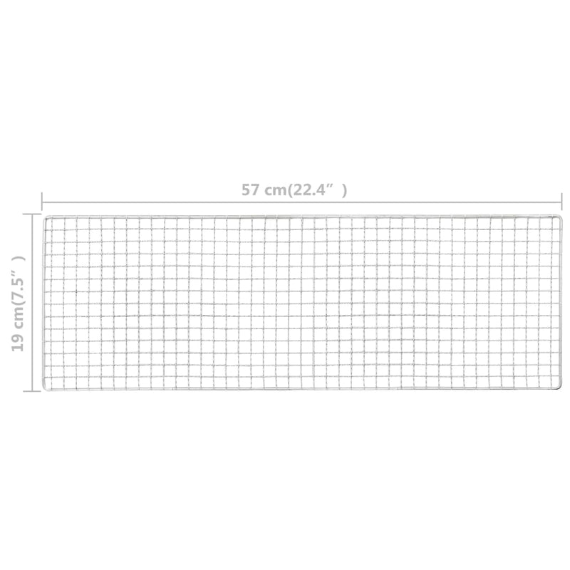 Barbecue Portable De Camping Acier Inoxydable 60X22,5X33 Cm