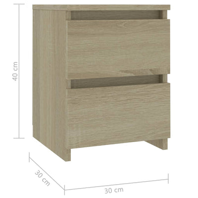 Tables De Chevet 2 Pcs 30X30X40 Cm Bois Ingénierie