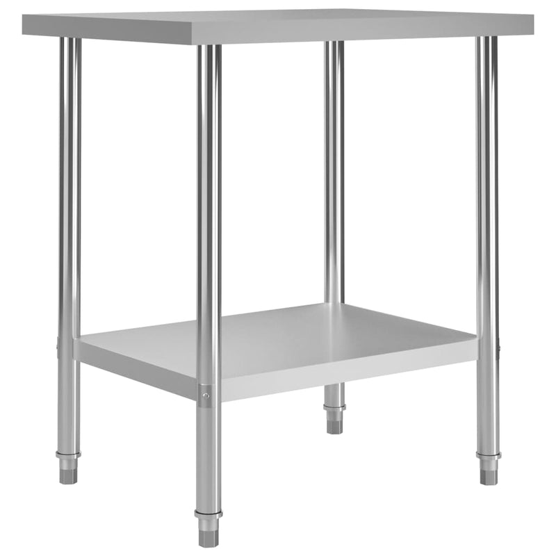 Table De Travail De Cuisine Avec Dosseret Inox