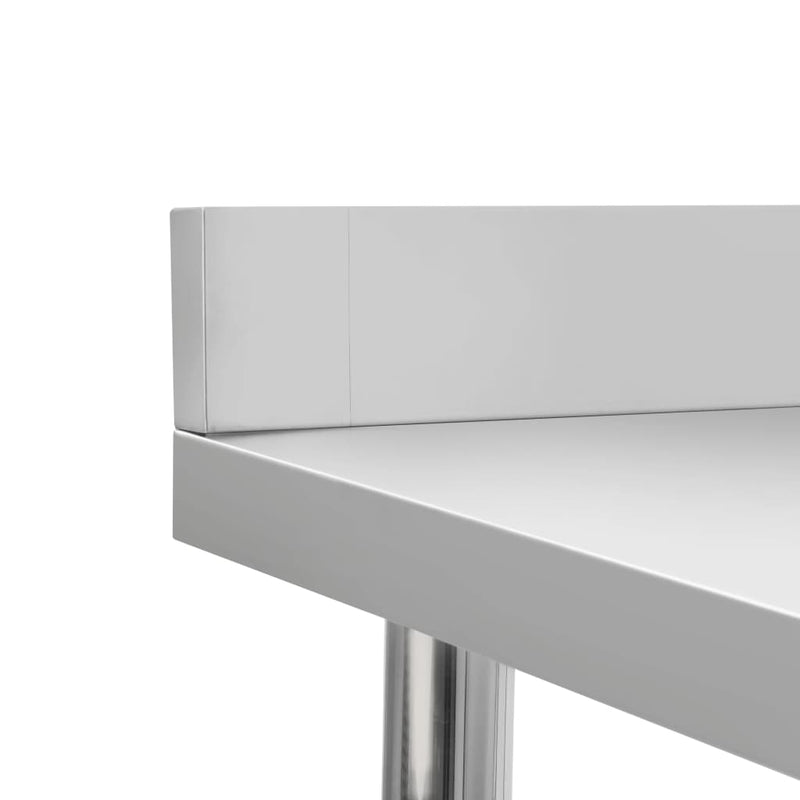 Table De Travail De Cuisine Avec Dosseret Inox