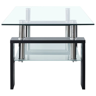 Table Basse Et Transparent 95X55X40 Cm Verre Trempé