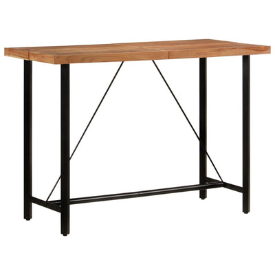 Table De Bar 150X70X107 Cm Bois Massif D'acacia Et Fer