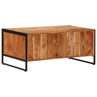 Table Basse 90X55X40 Cm Bois Massif D'acacia