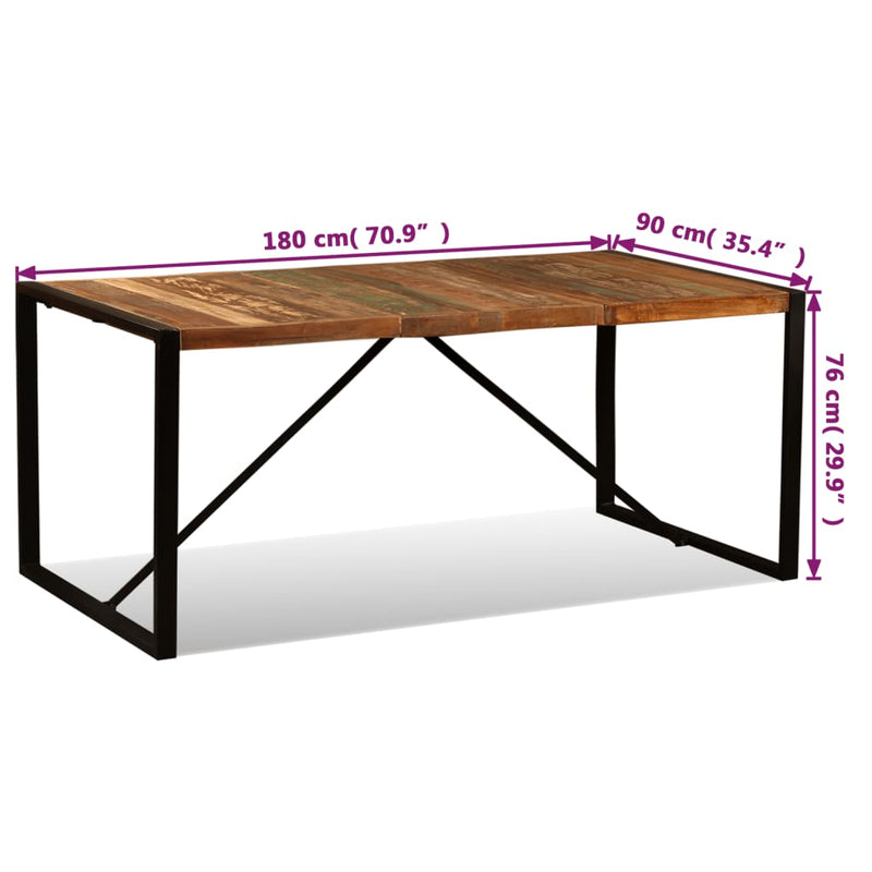 Table à manger en bois massif récupéré