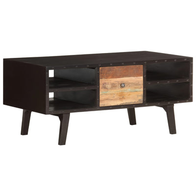 Table basse compacte en bois massif