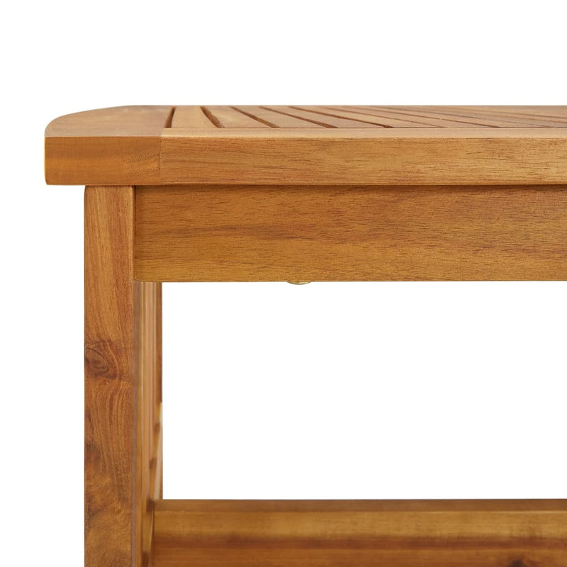 Table basse compacte et moderne en acacia