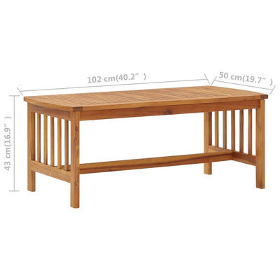 Table basse compacte et moderne en acacia