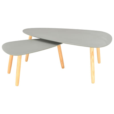 Ensemble De Tables Basses Pcs Bois De Pin Massif