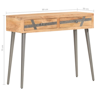 Table Console 90 X 30 X 75 Cm Bois D'acacia Massif