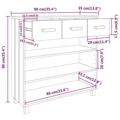 Table d'appoint hamar en pin massif