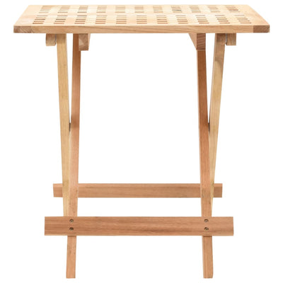 Table D'appoint Pliante 50 X 50 X 49 Cm Bois De Noyer Massif