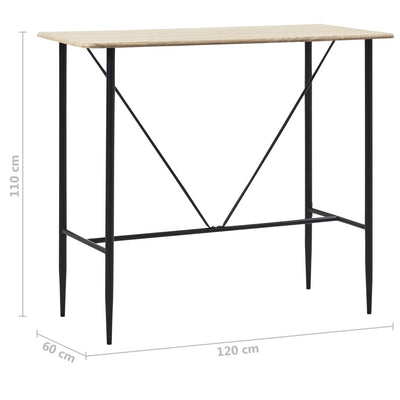 Table De Bar 20 X 60 X 0 Cm Mdf