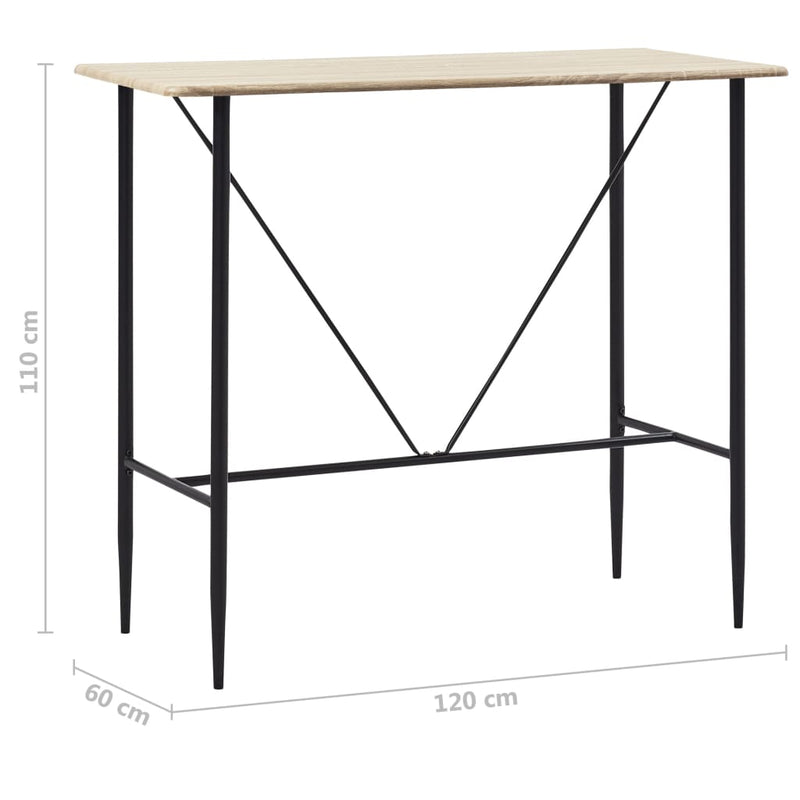 Table De Bar 20 X 60 X 0 Cm Mdf