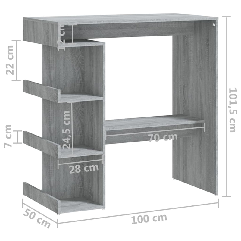 Table de bar design et pratique en bois d&