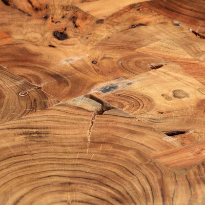 Table de bar rustique en bois d'acacia massif et poli