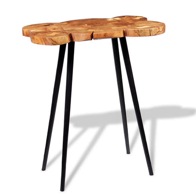 Table de bar rustique en bois d'acacia massif et poli