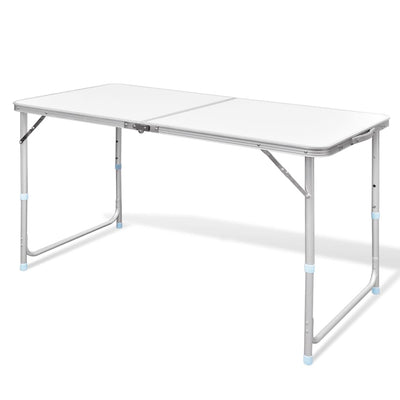 Table de camping pliante en aluminium ajustable