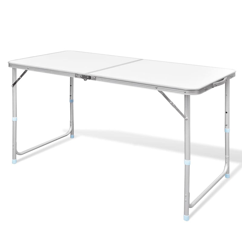 Table de camping pliante en aluminium ajustable