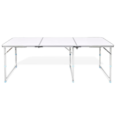 Table de camping pliante en aluminium ajustable