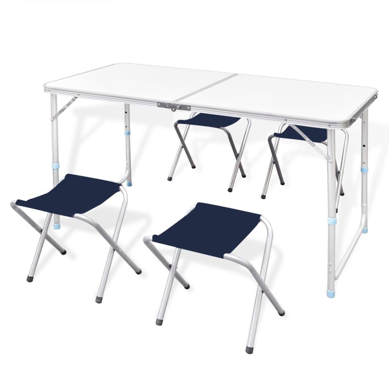 Table de camping pliante en aluminium ajustable