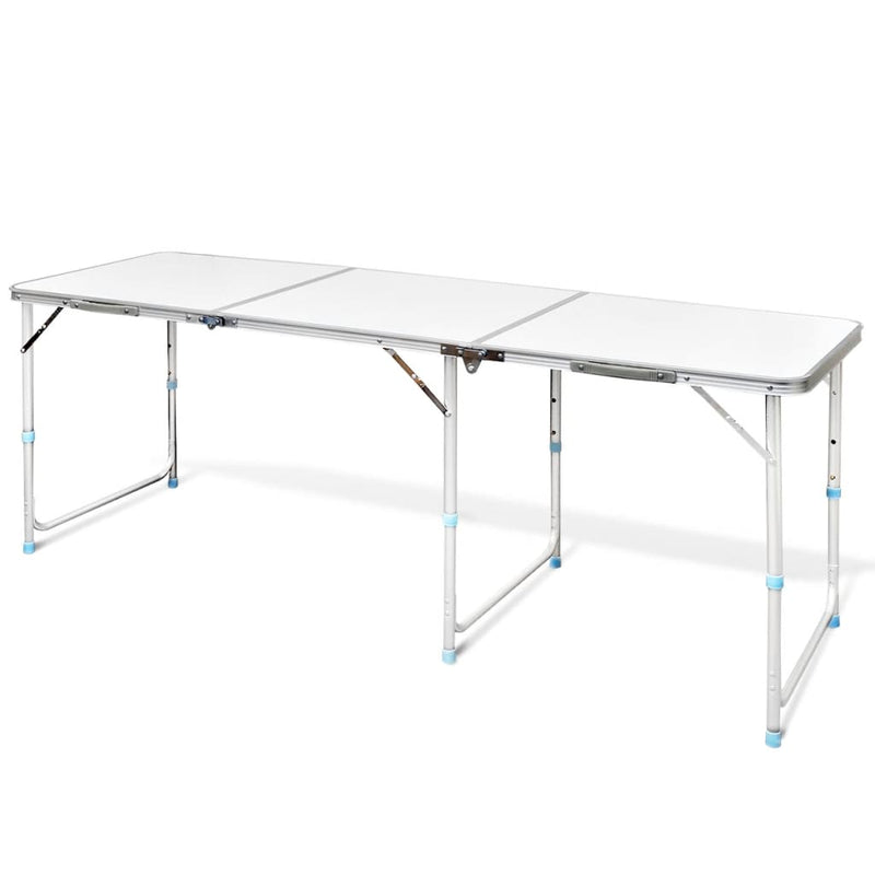 Table de camping pliante en aluminium ajustable