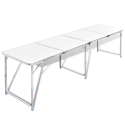 Table de camping pliante en aluminium ajustable