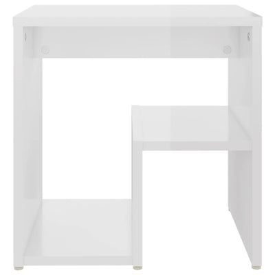 Table de chevet blanche contemporaine en aggloméré