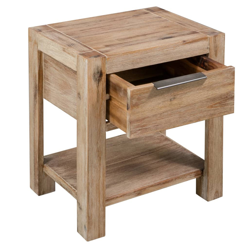 Table De Chevet Avec Tiroir 40X30X48 Cm Bois D&