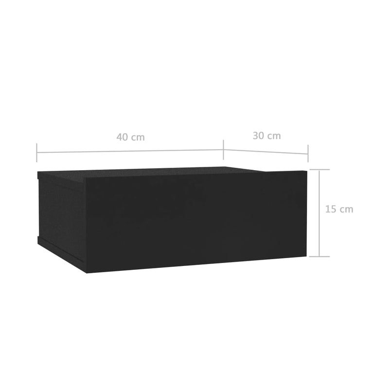 Tables De Chevet Flottantes Pcs 40X30X15 Cm