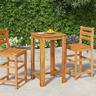 Table de jardin de style bar en acacia solide