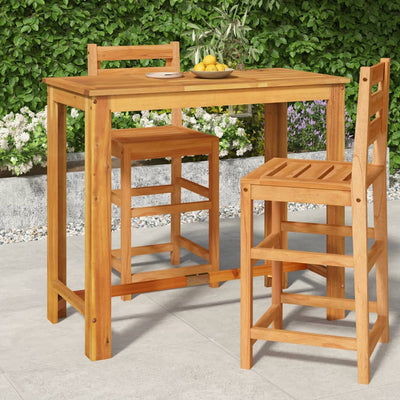 Table de jardin de style bar en acacia solide