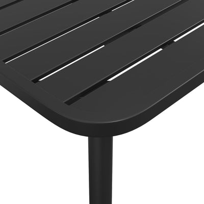 Table de jardin élégante en acier anthracite et compacte