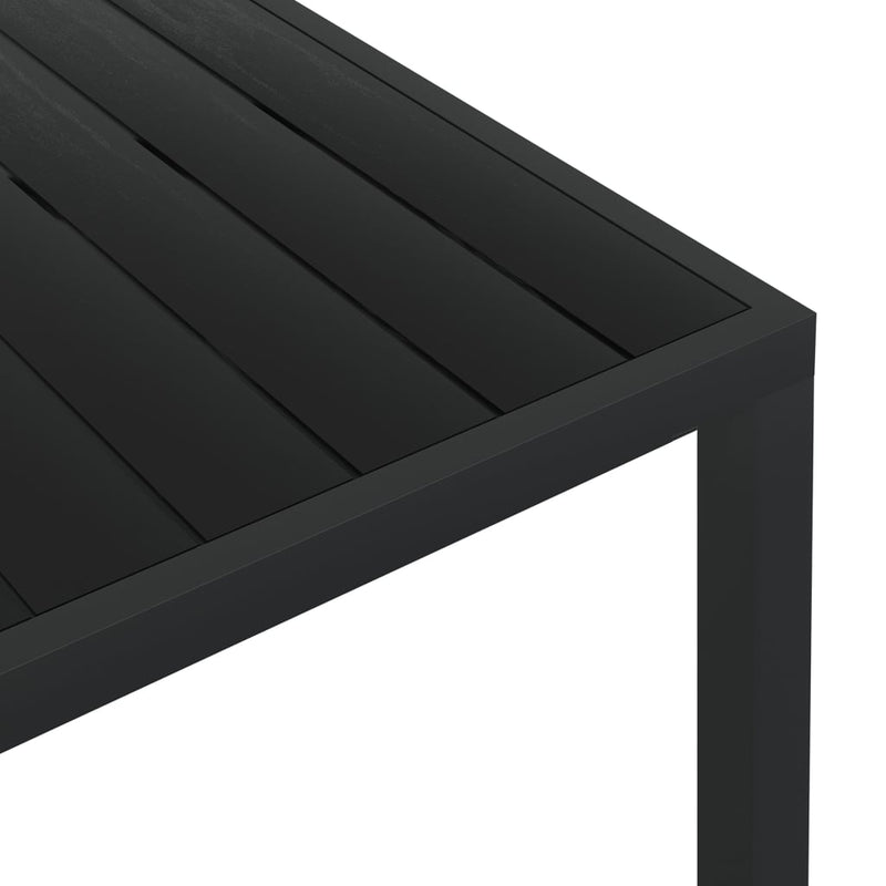 Table de jardin en aluminium et wpc noir élégante